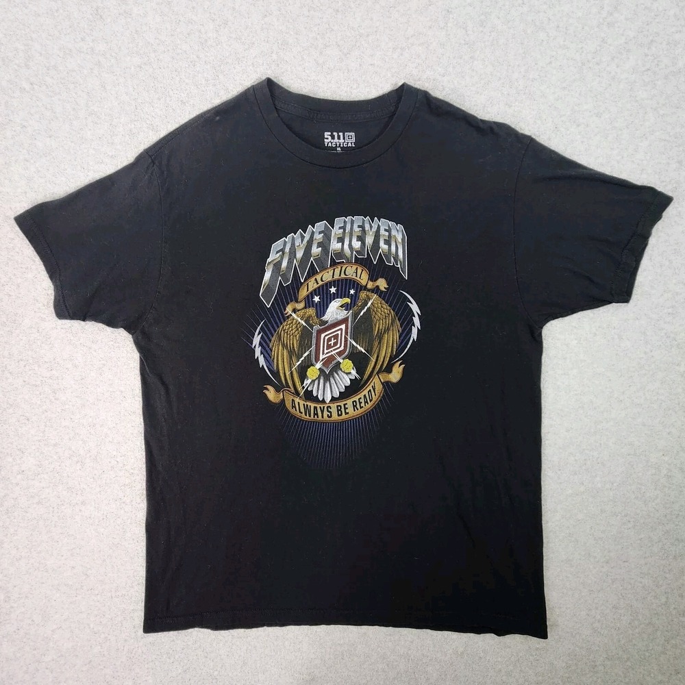 5.11 Five Eleven Tactical Shirt Mens XL Black Always Be Ready Eagle Graphic Tee